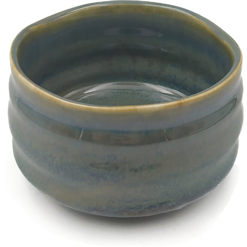 Bol à matcha bleu-gris