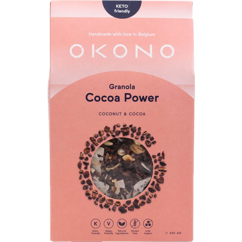 OKONO - Granola keto - pocoa Power - Noix de coco et cacao