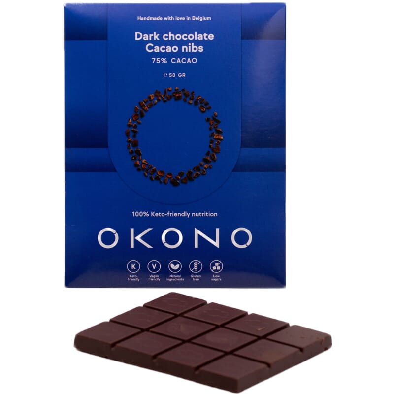 OKONO - Chocolat noir Keto aux éclats de fève de cacao