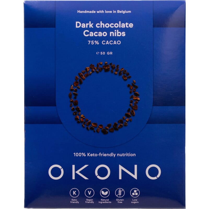 OKONO - Chocolat noir Keto aux éclats de fève de cacao