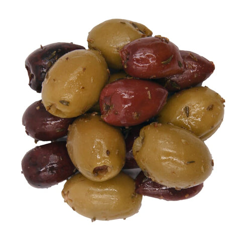 Olives mixtes assaisonnées sans pépins bio