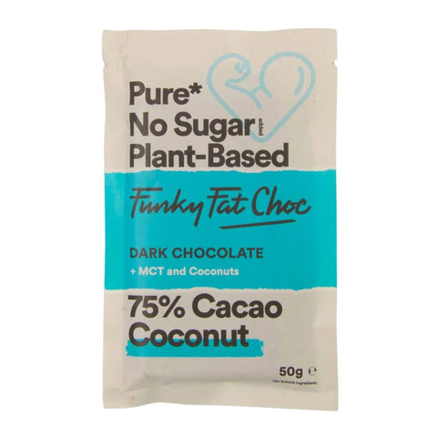 Chocolat sans sucre - noir avec MCT et noix de coco