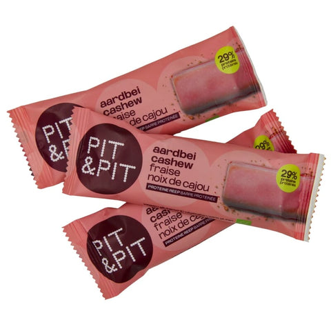 Barre protéinée fraise-cajou bio