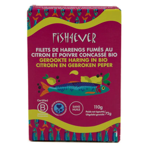 Hareng fumé au citron et au poivre concassé