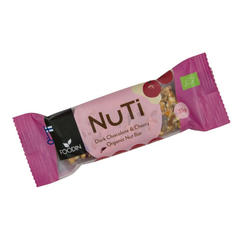 Barre bio au chocolat noir, aux cerises et aux noix