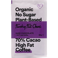 Chocolat noir biologique sans sucre - riche en TCM et café